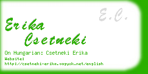 erika csetneki business card